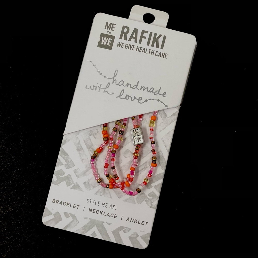 Me to We Rafiki handmade bead bracelet / necklace / anklet - NWT